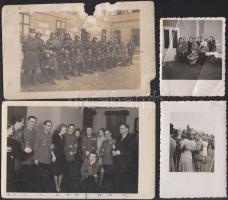 cca 1921-1941 Légrády Elek páncélos fotói: csoportképek, életképek, portré, egy részük sérült + boríték
