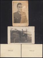 cca 1921-1941 Légrády Elek páncélos fotói: csoportképek, életképek, portré, egy részük sérült + borí...