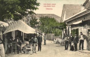 Ada Kaleh (Orsova), török bazár sor törökökkel. Divald Károly 2106-1909. / Turkish bazaars with Turkish villagers