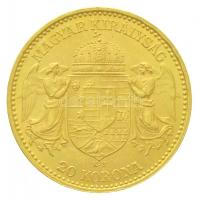 1897KB 20K Au "Ferenc József" (6,79g/0.900) T:1-,2 kis ph.
/ Hungary 1897KB 20 Korona Au ...