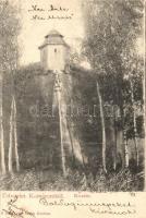 1901 Komárom, Komárnó; Kő-szűz, kiadja Czike Dénes / castle, monument