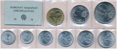 1976-1978. 3db klf forgalmi sor, azokban pedig 2f-10Ft (9xklf) érmés forgalmi sor fóliatokban T:1 Ad...
