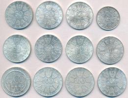 Ausztria 1928-1979. 2Sch Ag (1x) + 50Sch Ag (7xklf) + 100Sch (4xklf) T:1-,2
Austria 1928-1979. 2 Sc...