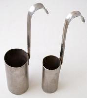 2 db retro fém borkimérő. koronás beütővel. 1dl, 2dl