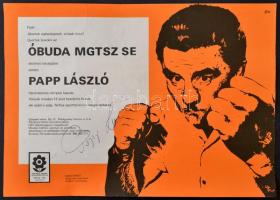 1978 Óbuda MGTSZ SE ökölvívó iskolájának plakátja, Papp László (1926-2003) aláírásával, 24,5x34,5 cm