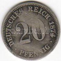 Deutsches Reich 1874H 20Pf ezüst T:3/4