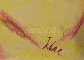 Klie jelzéssel: Napernyő alatt. Pasztell, papír, 50×70 cm