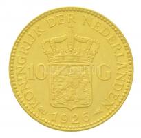 Hollandia 1926. 10G Au "I. Vilma" (6,75g/0.900) T:1-
/ Netherlands 1926. 10 Gulden Au &qu...