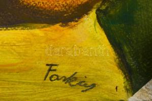 Farkas jelzéssel: Asztali csendélet. Tempera, papír, 50×70 cm