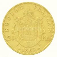 Franciaország / Második Császárság 1863A 20Fr Au "III. Napóleon" (6,47g/0.900) T:2,2- kis ...