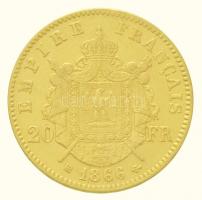 Franciaország / Második császárság 1866BB 20Fr Au "III. Napóleon" (6,43g/0.900) T:2,2- ph....