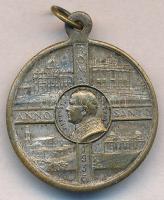 Vatikán 1933. XI. Pius pápa fém medál füllel (24mm) T:2 Vatican 1933. Pope Pius XI metal medallion with ear (24mm) C:XF