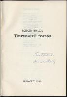 Bodor Miklós: Tisztavizű forrás. Bp.,1983, Szerzői, (Ifjúsági Nyomda), 81+1+4 p. Kiadói papírkötés. ...