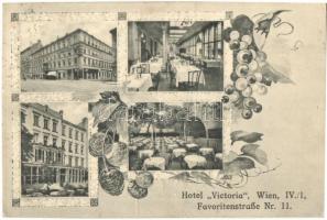 Vienna, Wien IV. Hotel Victoria. Favoritenstrasse Nr. 11. / hotel interior. Art Nouveau, floral