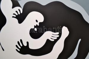 Victor Vasarely (1908-1997): Nyolc sport témájú kompozíció. Mappa 1988. Szitanyomat, papír, egyenkén...