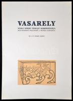 Victor Vasarely (1908-1997): Nyolc sport témájú kompozíció. Mappa 1988. Szitanyomat, papír, egyenkén...