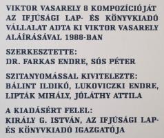 Victor Vasarely (1908-1997): Nyolc sport témájú kompozíció. Mappa 1988. Szitanyomat, papír, egyenkén...