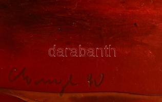 Olvashatatlan jelzéssel: Bikaviadal. Olaj, papír, 25×35 cm