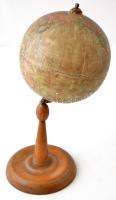 cca 1920-1930 Földgömb, kopott, sérült, m: 35 cm