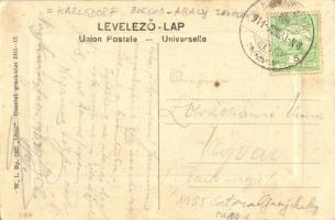 1911 Nagykárolyfalva, Károlyfalva, Karlsdorf, Banatski Karlovac; Állami elemi iskola. W.L. Bp. 1227....