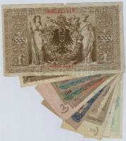 10db-os vegyes osztrák és német bankjegy tétel, közte Német Harmadik Birodalom 1939. 20M, Ausztria 1...