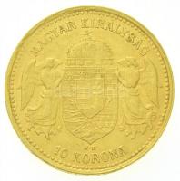 1905KB 10K Au "Ferenc József" Körmöcbánya (3,35g/0.900) T:2 / Hungary 1905KB 10 Korona Au ...