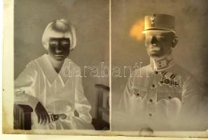cca 1925 és 1940 között készült katonai felvételek (családi körben is) az egri Fotó-GRÁF műterem hagyatékából, többen kitüntetést viselnek, 12x16 cm