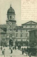 1906 Fiume, Stadtthurm / Várostorony, gyógyszertár / tower, pharmacy / Torre civica, Farmacia