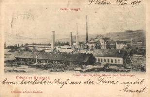 1904 Pusztakalán, Kalán, Calan; vasgyár. Grausam Lőrincz kiadása / iron works, factory