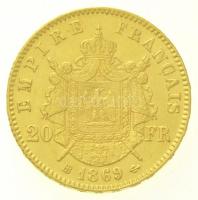 Franciaország / Második Császárság 1869BB 20Fr Au "III. Napóleon" Strasbourg (6,44g/0.900)...