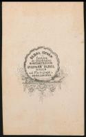 cca 1863 Oldal István nagybecskereki festész és fényképész műtermében készült, vizitkártya méretű po...