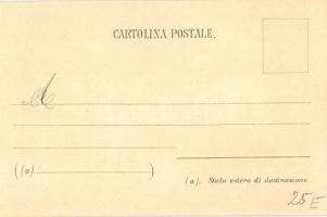 Capri, folklore art postcard. Carlo Künzli floral, Art Nouveau, litho