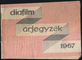 1967 Diafilm árjegyzék, tollas bejegyzésekkel, 30 p.
