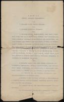1904-1907 a Thália művészi társasággal kapcsolatos két irat: alapszabályok, színháznyitási engedélyről szóló levél, sérültek
