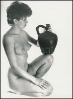 cca  Modellek egymás után, szolidan erotikus felvételek vegyesen, 13 db vintage fotó és/vagy mai nag...