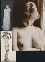 cca Szolidan erotikus felvételek vegyesen, 13 db vintage fotó és/vagy mai nagyítás, + 12 db vintage ...