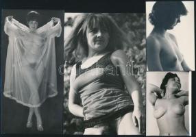 cca Szolidan erotikus felvételek vegyesen, 13 db vintage fotó és/vagy mai nagyítás, + 12 db vintage ...