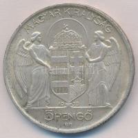 1939. 5P Ag "Horthy balra" T:2 kis patina
Adamo P8.2