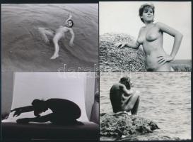 cca 1973 Sokan voltak, szolidan erotikus felvételek, 12 db vintage fotó és/vagy mai nagyítás vegyese...