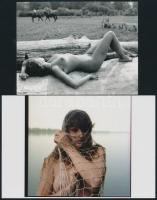 cca 1979 Az élet lényegének keresése, szolidan erotikus felvételek, 12 db vintage fotó és/vagy mai n...