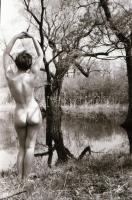 cca 1972 Szabadtéri helyszíneken, szolidan erotikus felvételek, 34 db vintage negatív, 24x36 mm