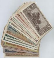 37db-os vegyes magyar pengő bankjegy tétel, közte 1945. 50P T:III