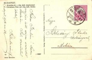 1928 Budapest I. Krisztina tér, Római katolikus templom, Pesti Hazai Első Takarékpénztár Egyesület. ...