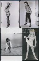 cca 1975 Még, még, még - szolidan erotikus felvételek, 10 db vintage fotó és/vagy mai nagyítás vegye...