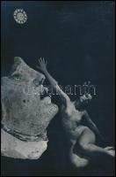 cca 1982 Privát történetek, szolidan erotikus felvételek, 8 db vintage fotó és/vagy mai nagyítás veg...