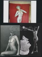 cca 1982 Privát történetek, szolidan erotikus felvételek, 8 db vintage fotó és/vagy mai nagyítás veg...
