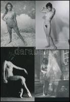 cca 1980 Csiklandós fényképek, szolidan erotikus felvételek, 10 db vintage fotó és/vagy mai nagyítás...