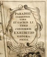 1710 Paradisi Terrestris vera et Sacris Literis Conformis Exhibitio Geographica", Scherer, Hein...