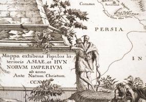1760 Mappa exhibens populos interioris Asiae et Hunnorum imperium ab anno ante natum Christum CCX, P...