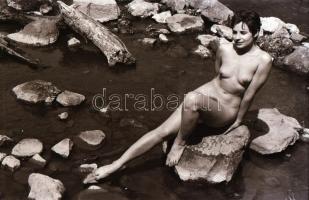 cca 1975 Harmónia, szolidan erotikus felvételek, 8 db vintage fotó és/vagy mai nagyítás vegyesen, + ...